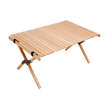 Portable Wooden Folding Camping Table, Made of weatherproof acacia wood for durability, Available Now From xStore.qa Qatar.