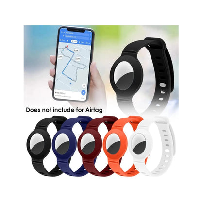 AirTag Soft Silicone Strap Sport Band, For Apple Airtags Wristbands Case Soft Silicons Strap, from xStore.qa in Qatar.