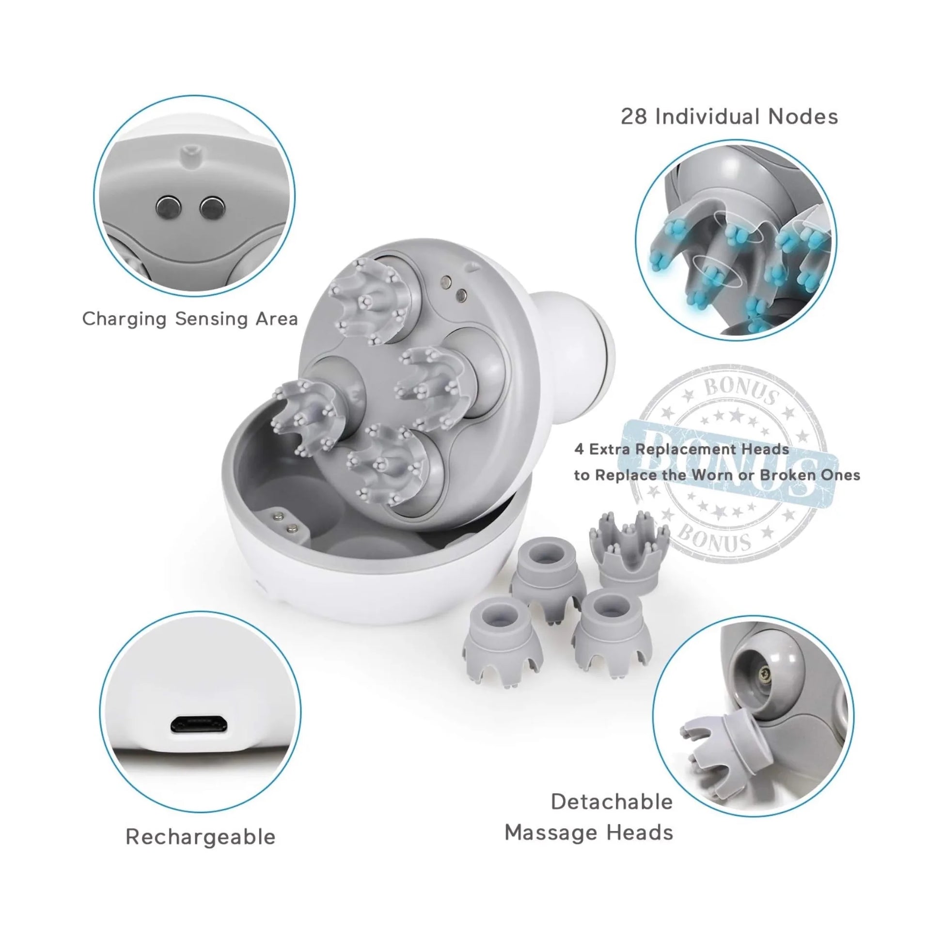 Portable Electric Scalp & Body Massager, massager designed to relieve stress and promote relaxation. available at xStore in Qatar.