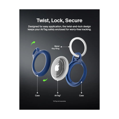 Belkin Waterproof AirTag Secure Holder with Key Ring in Blue
Available now from xStore in Qatar.