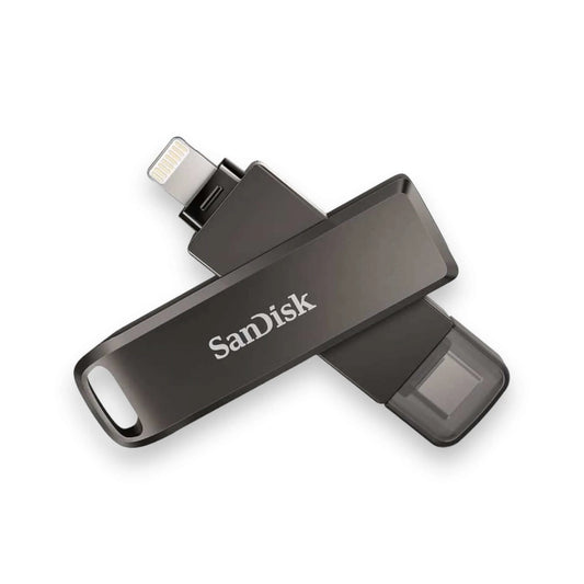 SanDisk iXpand Flash Drive Lightning & Type-C - 128GB - for iPhone, iPad Pro, Mac, and Type C devices. at xStore.qa in Qatar.