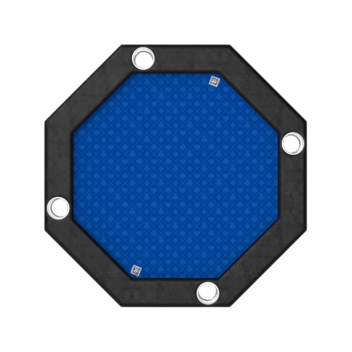 Elegant octagonal card table with high-quality wood, sturdy metal legs, curved leather edges, foldable, from xStore.qa in Qatar