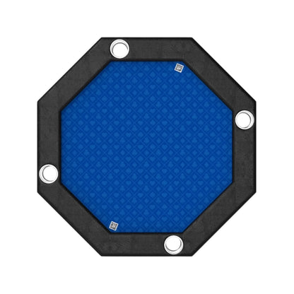 Elegant octagonal card table with high-quality wood, sturdy metal legs, curved leather edges, foldable, from xStore.qa in Qatar